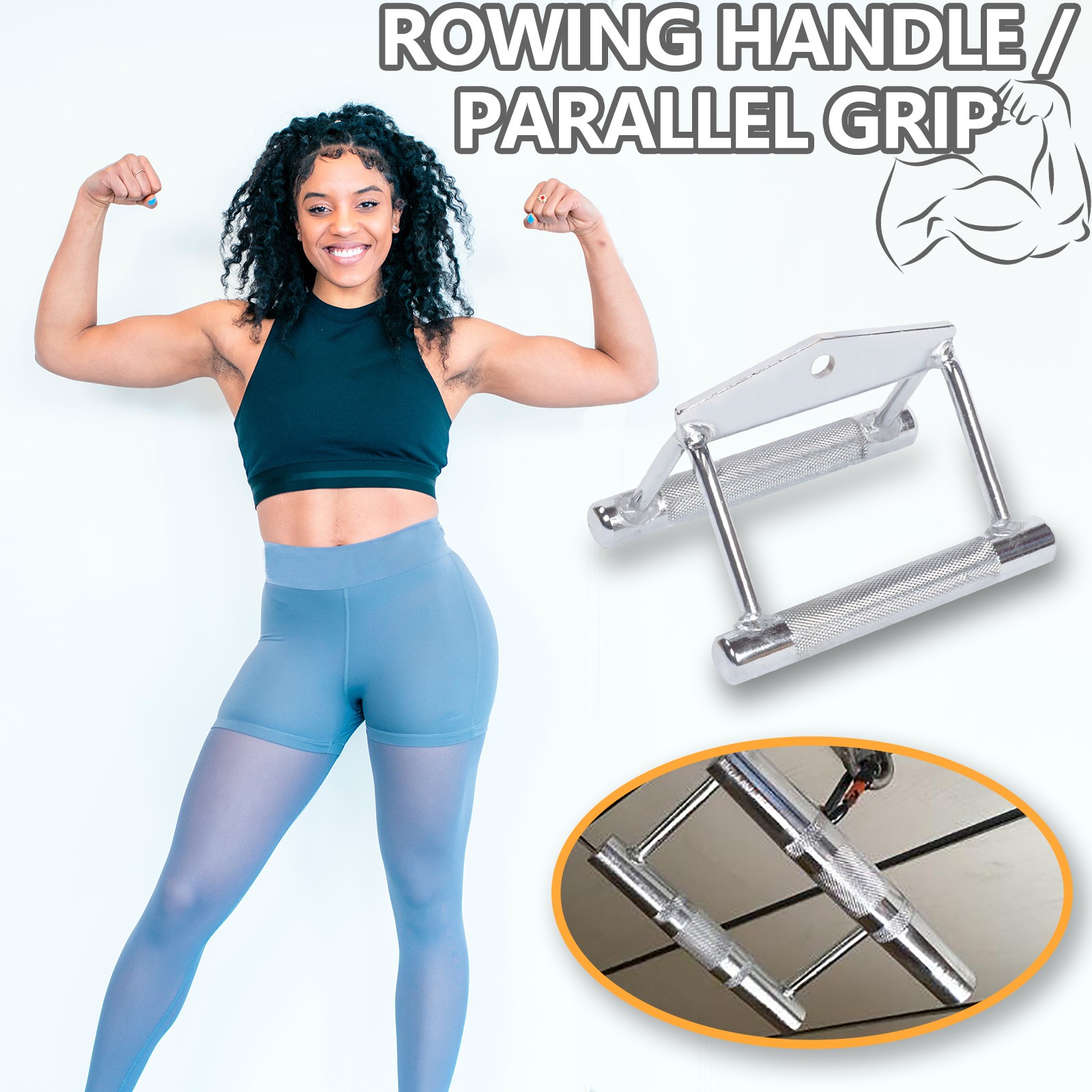 Women'S Exercise Accessories - Maniglia per Remo a Presa Parallela,
