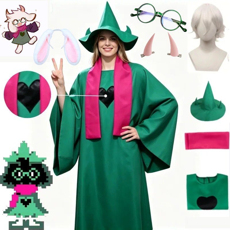 Women Accessories Kit - Costume Cosplay di Ralsei da Deltarune,