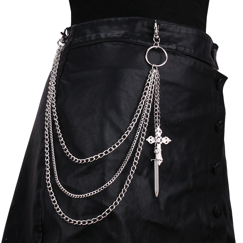 Hip Hop Skull Cross Pantaloni  - Women'S Jeans Accessories Chain recensione e prezzo