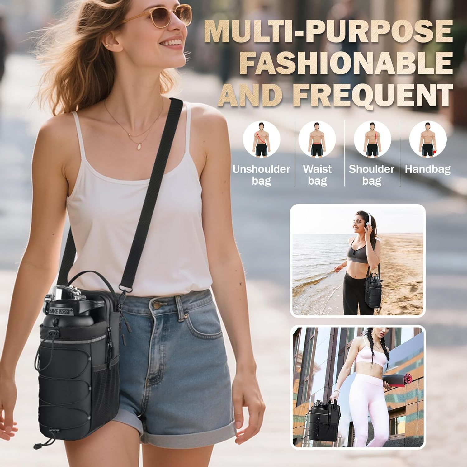 Borsa a tracolla portatile mag - Women'S Exercise Accessories recensione e prezzo